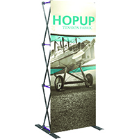 1x3, 30" Trade Show Hop Up tower display