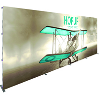 Orbus 30ft Hopup tension fabric wall with front graphic, no end caps