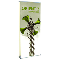 Orbus Orient 2 800 Retractable Banner Stand with Double Sided Graphics