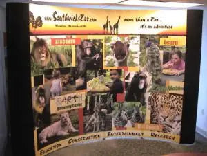 Coyote Mural Pop-Up Display Kits 10' and 8' Wide Orbus Coyote Pop Up Displays