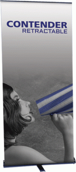 Contender 30" Wide Standard Retractable Banner Stand Orbus Contender Banner stands