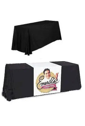 Premium Printed Table Throws with Silk Screen Graphics Full size printed table drapes