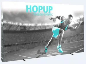 13' Hopup Straight Full Fabric Display Orbus Hop Up Fabric Displays