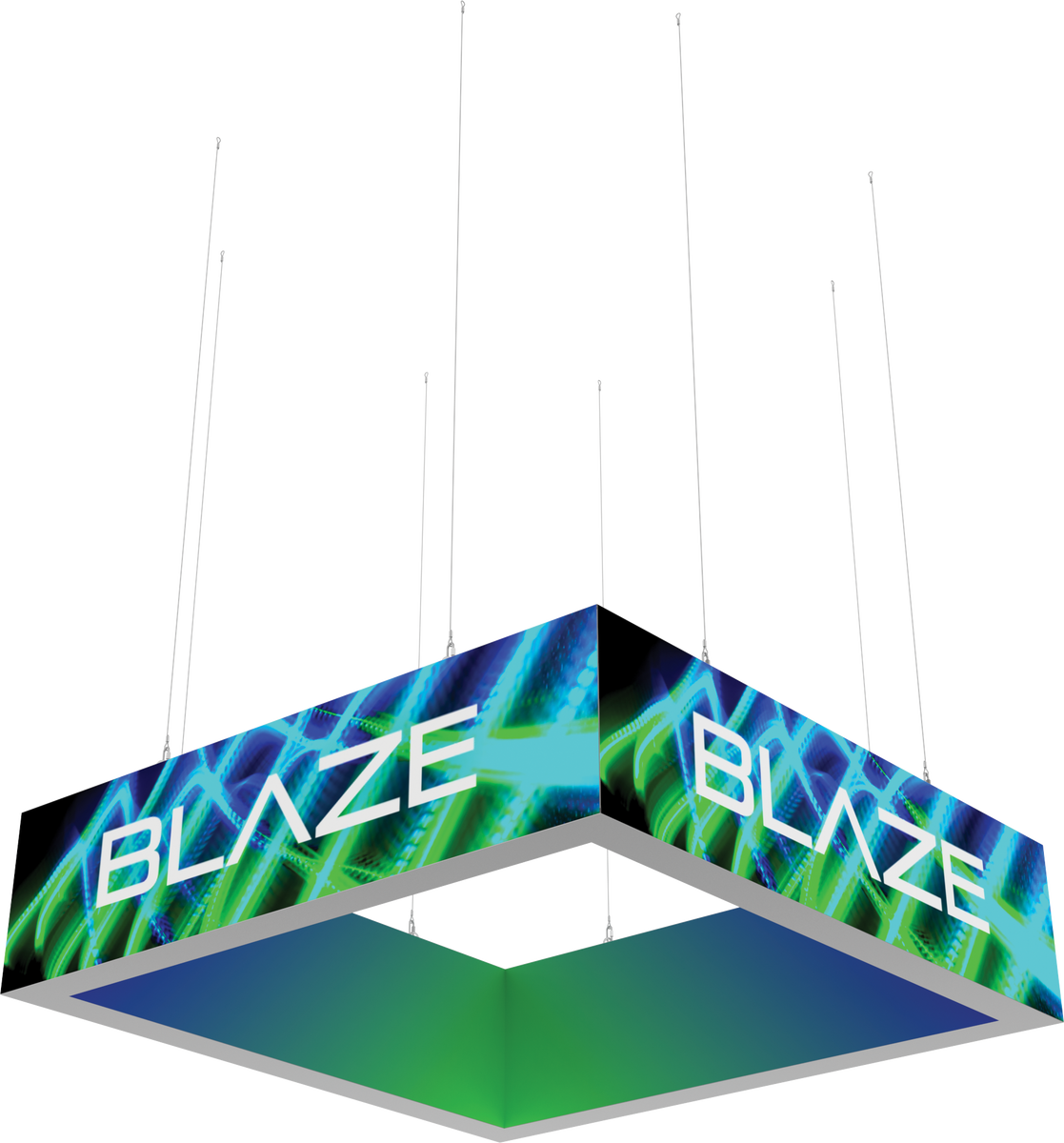 Backlit hanging sign with graphics – Orbus Displays