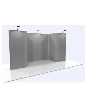 20' Coyote Deluxe Horseshoe Pop Up Display Fabric Kit Orbus Coyote Displays