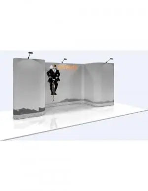 20' Coyote Deluxe Horseshoe Pop Up Display Graphic Mural Kit Orbus Coyote Displays