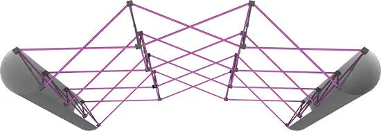 8' Coyote Pop Up Display Front Mural Kit, Fabric End Caps Orbus Coyote Displays