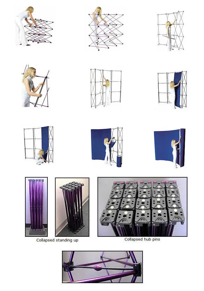 Orbus Coyote Pop-Up Fabric Display Kit 10' and 8' Wide x 8 High Orbus Coyote Pop Up Displays