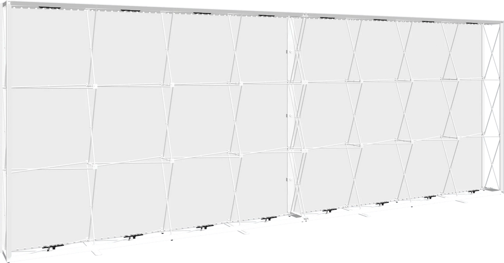 EMBRACE 20FT BACKLIT FULL HEIGHT PUSH-FIT TENSION FABRIC DISPLAY Orbus Formulate Fabric Displays