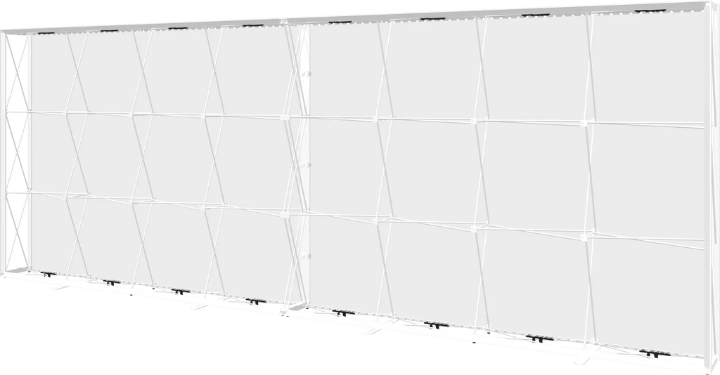 EMBRACE 20FT BACKLIT FULL HEIGHT PUSH-FIT TENSION FABRIC DISPLAY Orbus Formulate Fabric Displays