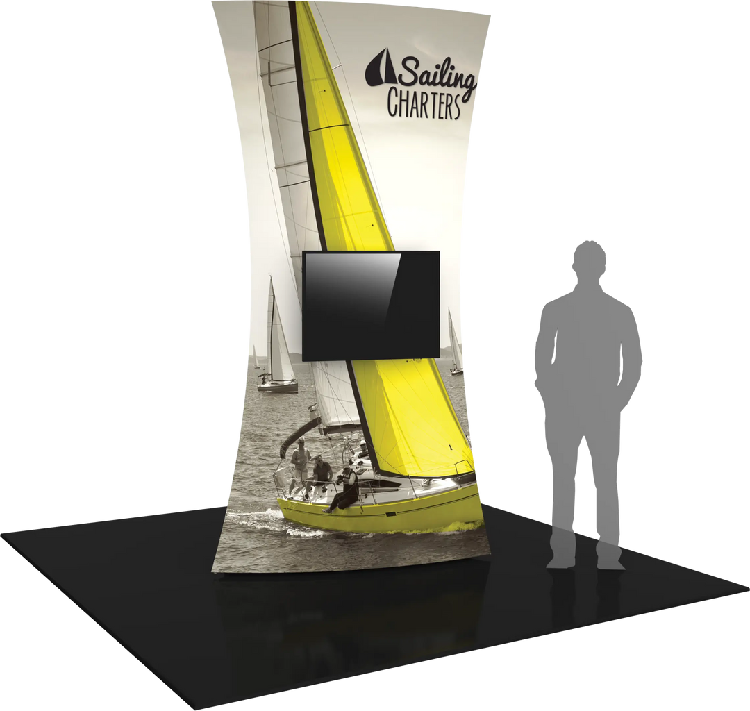FORMULATE 10FT TOWER 03 TENSION FABRIC STRUCTURE Orbus Formulate Fabric Displays