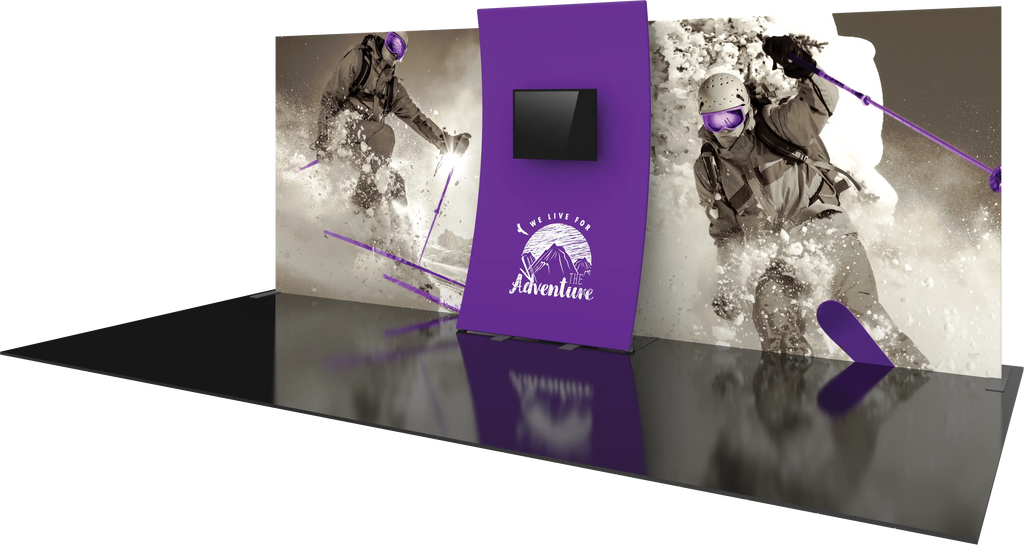 FORMULATE DESIGNER SERIES 20FT FABRIC BACKWALL KIT 05 Orbus Formulate Fabric Displays