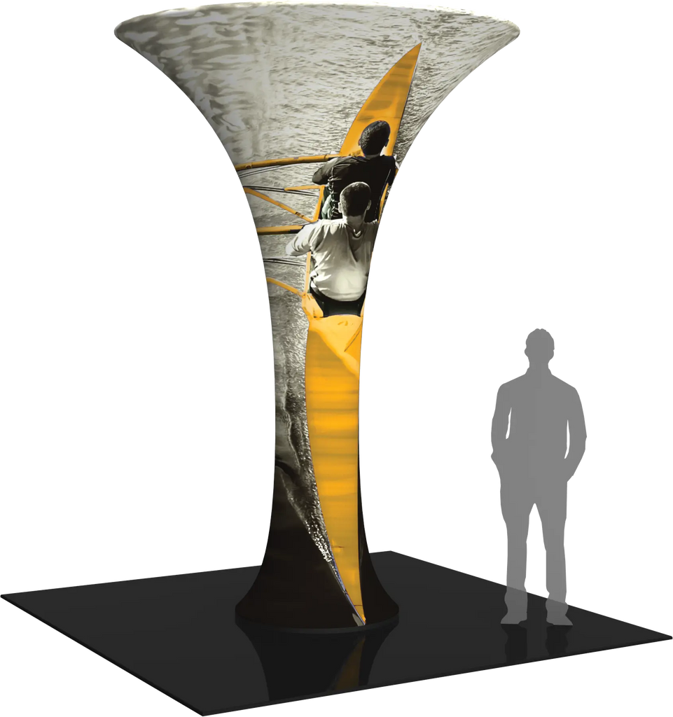 FORMULATE FUNNEL 03 TENSION FABRIC STRUCTURE Orbus Formulate Fabric Displays