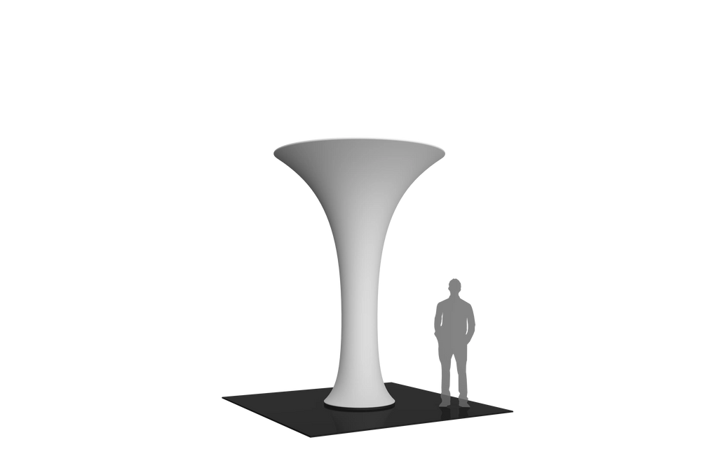 FORMULATE FUNNEL 03 TENSION FABRIC STRUCTURE Orbus Formulate Fabric Displays