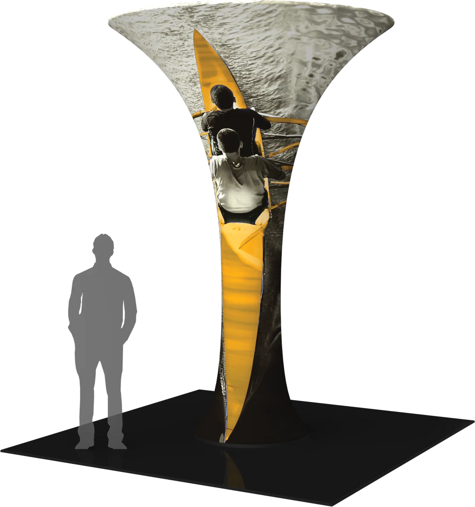 FORMULATE FUNNEL 03 TENSION FABRIC STRUCTURE Orbus Formulate Fabric Displays