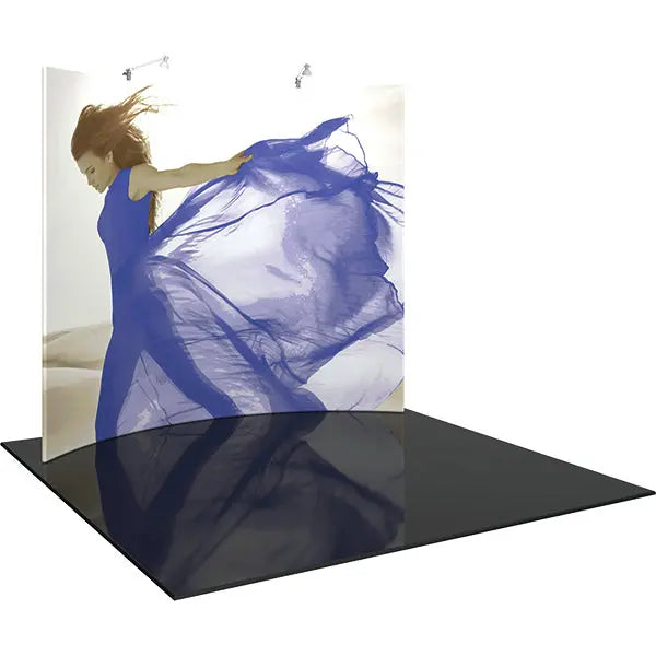 Formulate Master HC2 10' Curved Fabric Backwall Orbus Formulate Fabric Displays