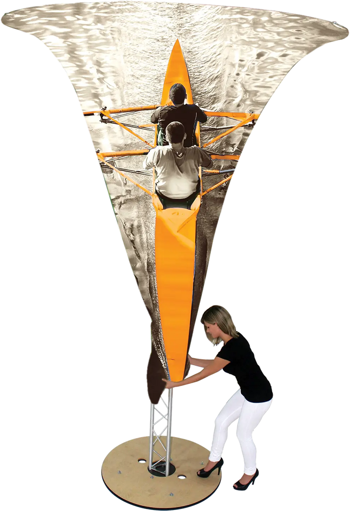 FORMULATE FUNNEL 03 TENSION FABRIC STRUCTURE Orbus Formulate Fabric Displays