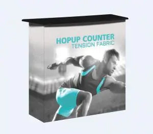 Hopup Trade Show Counter Orbus Hop Up Fabric Displays