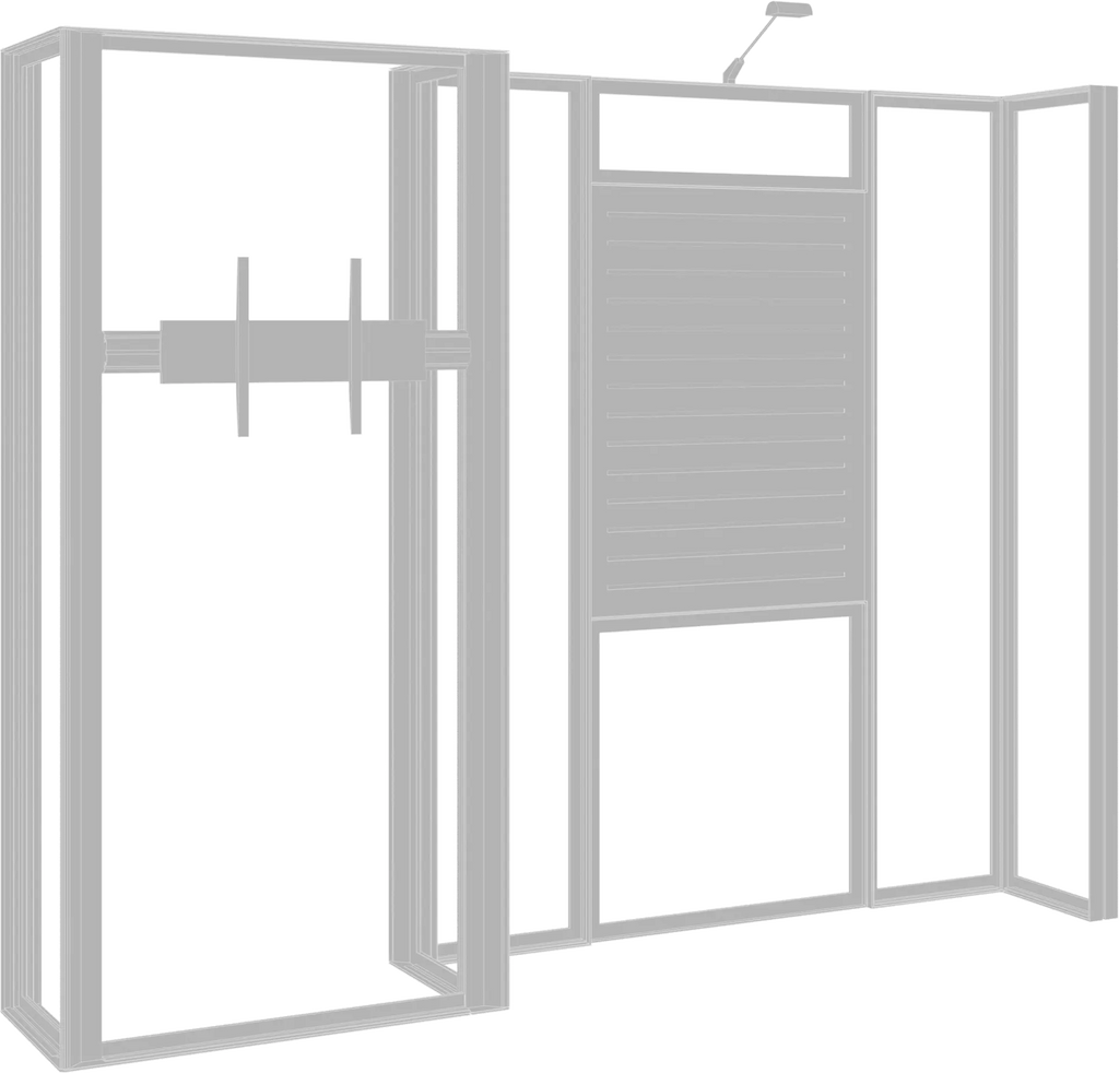 HYBRID PRO 10FT MODULAR BACKWALL KIT 34 Orbus Formulate Fabric Displays