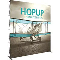 10' Hopup Extra Tall Straight Fabric Display Front Graphic Orbus Hop Up Fabric Displays