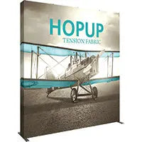 10' Hopup Extra Tall Straight Fabric Display Full Graphic Orbus Hop Up Fabric Displays