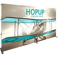 15' Hopup Straight Front Fabric Display Orbus Hop Up Fabric Displays