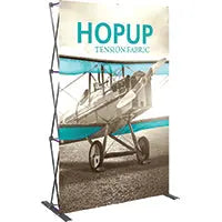 5' Hopup Straight Front Fabric Tower Display Orbus Hop Up Fabric Displays