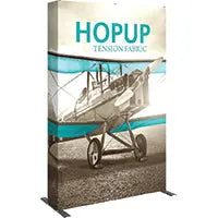5' Hopup Straight Full Fabric Tower Display Orbus Hop Up Fabric Displays