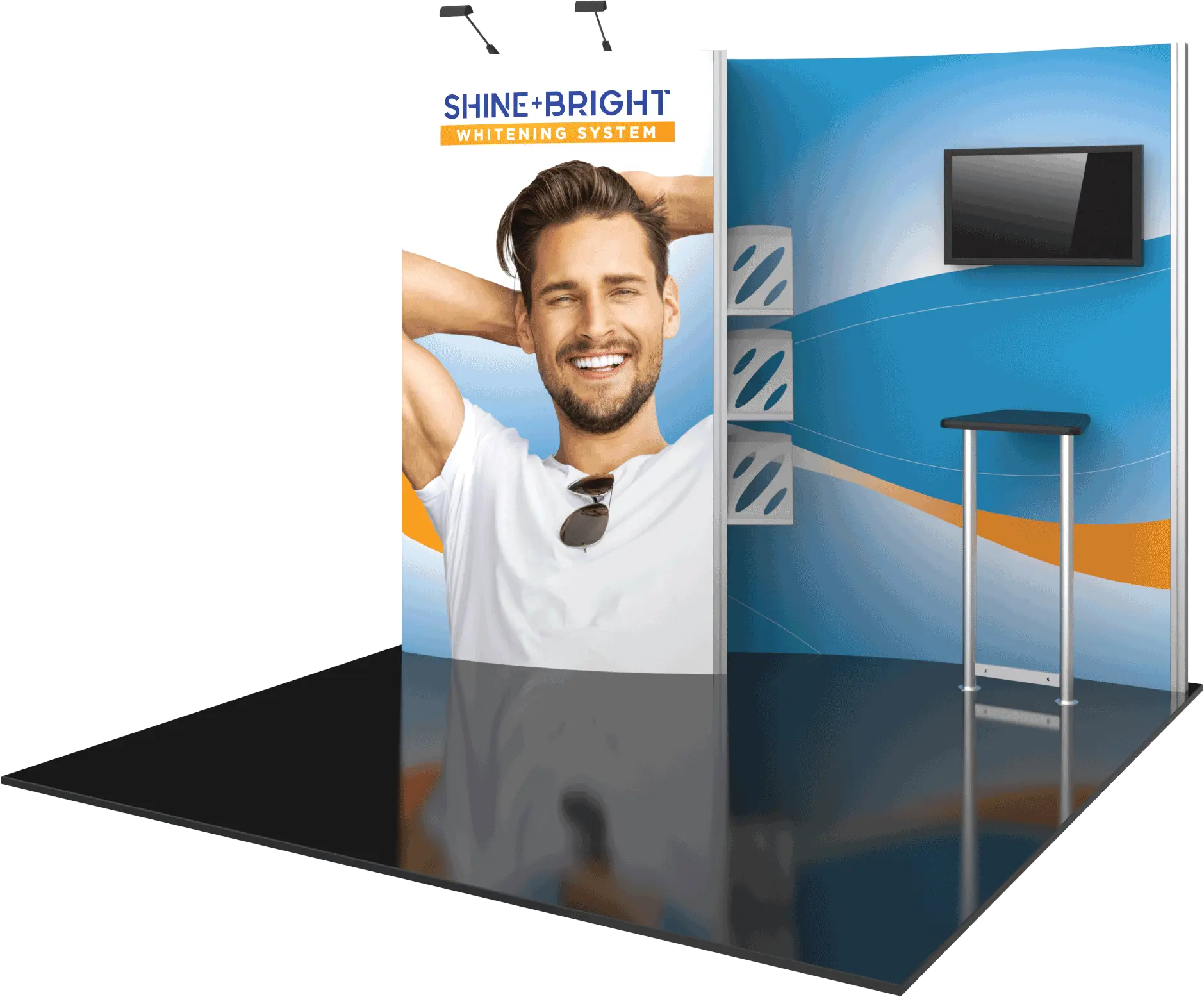 Backwall HYBRID PRO 10FT MODULAR BACKWALL KIT 02 – Orbus Displays