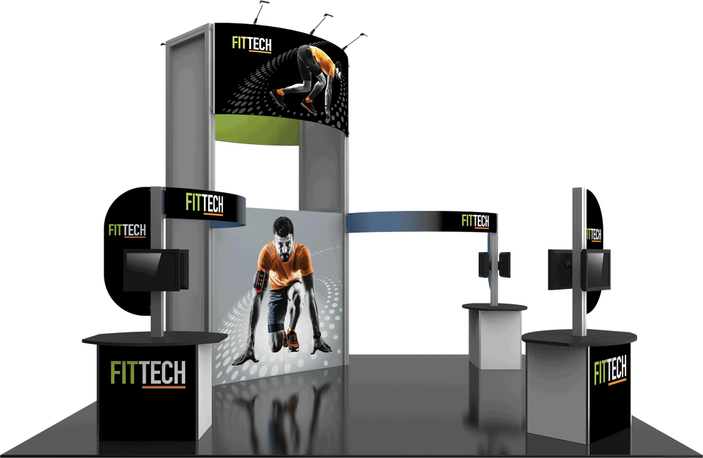 HYBRID PRO 20X20 MODULAR ISLAND KIT 17 Orbus Formulate Fabric Displays