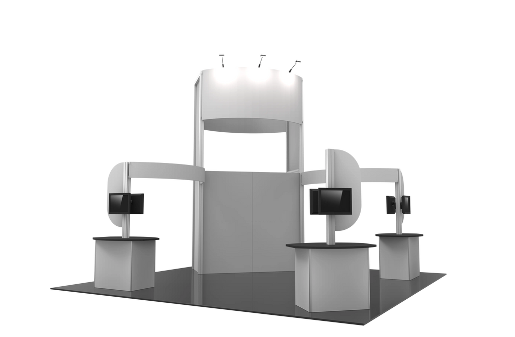 HYBRID PRO 20X20 MODULAR ISLAND KIT 17 Orbus Formulate Fabric Displays