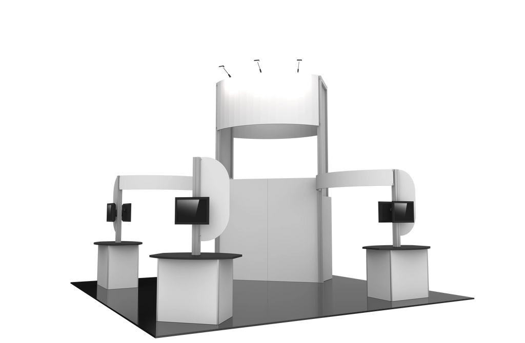 HYBRID PRO 20X20 MODULAR ISLAND KIT 17 Orbus Formulate Fabric Displays