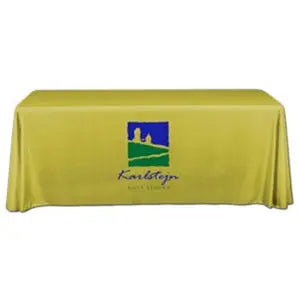 Premium Printed Table Throws with Silk Screen Graphics Full size printed table drapes
