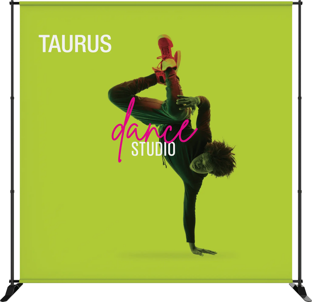 TAURUS TELESCOPIC BANNER STAND Orbus Formulate Fabric Displays