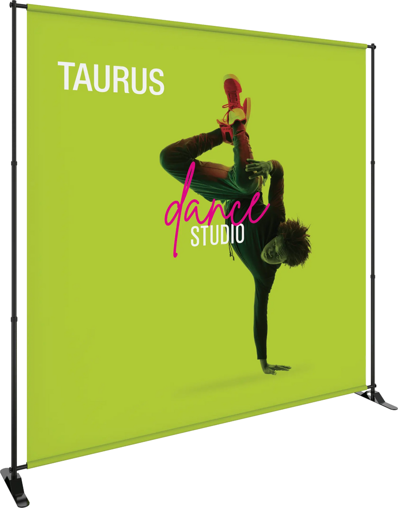 TAURUS TELESCOPIC BANNER STAND Orbus Formulate Fabric Displays