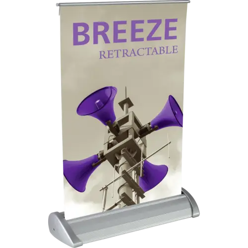 Breeze 1 Retractable Tabletop Banner Stand  8.5W x 11.25H Orbus Breeze Table top banner stand