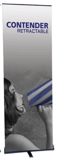 Contender 24"Wide Mini Retractable Banner Stand Orbus Contender Banner stands