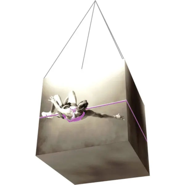 4 x 4 Formulate Master Illuminated Cube Hanging Structure Orbus Formulate Fabric Displays