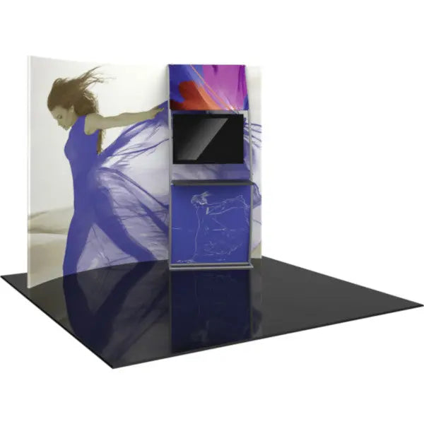 Formulate Master HC6 10' Curved Fabric Backwall Orbus Formulate Fabric Displays