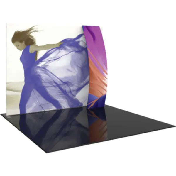 Formulate Master S7 10' Straight Fabric Backwall - Side Accent Orbus Displays