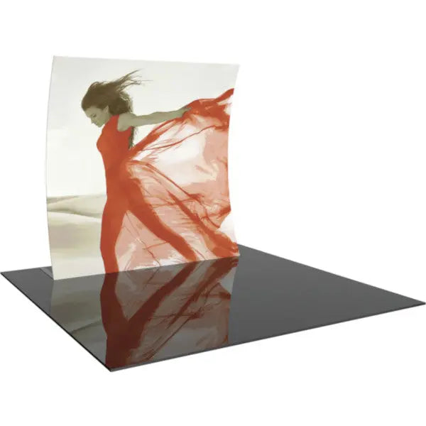 Formulate Master 8V 8' Curved Tension Fabric Backwall Orbus Formulate Fabric Displays