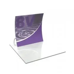 Formulate Master 8V 8' Curved Tension Fabric Backwall Orbus Formulate Fabric Displays