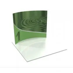 Formulate Master HC1 10' Curved Fabric Backwall Orbus Formulate Fabric Displays