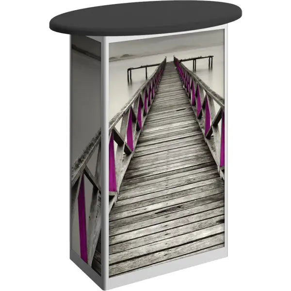 Linear Small Oval Display Table Orbus Display Counters