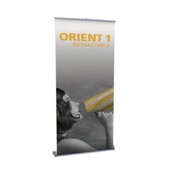 Orient retractable banner stands