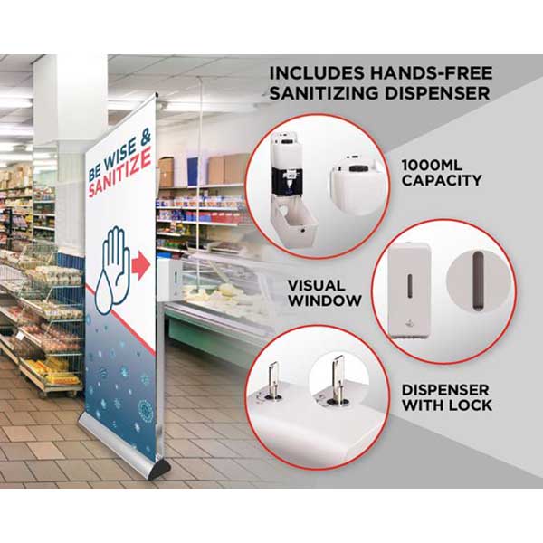 Bannitizer Hands Free Sanitizing stand