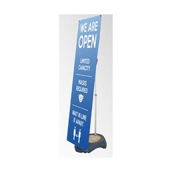 Orbus Blizzard Outdoor Banner Stand with Graphics