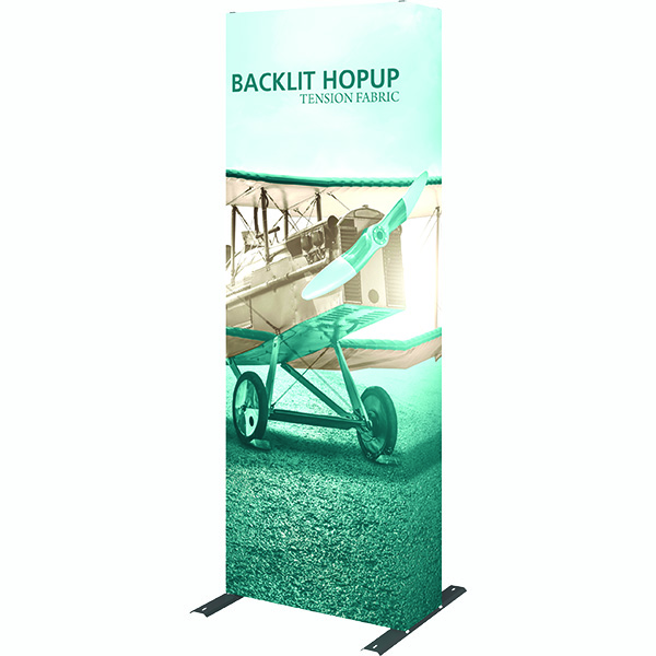 1X3 Hop Up Back lighted Fabric Tower Display