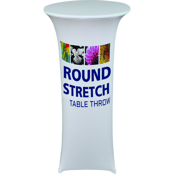 30&quot; round throw in stretch fabric fits most standard round tables