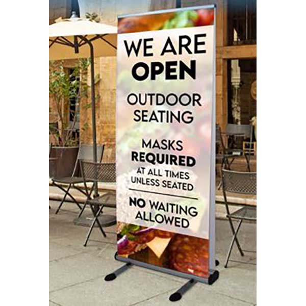 Orbus Thunder Double Sided Outdoor Retractable Banner Stand